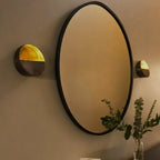 Wall Candle Holder Sculptural Eclipse Golden Interior