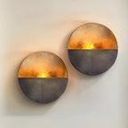 Wall Candle Holder Sculptural Eclipse Golden Interior