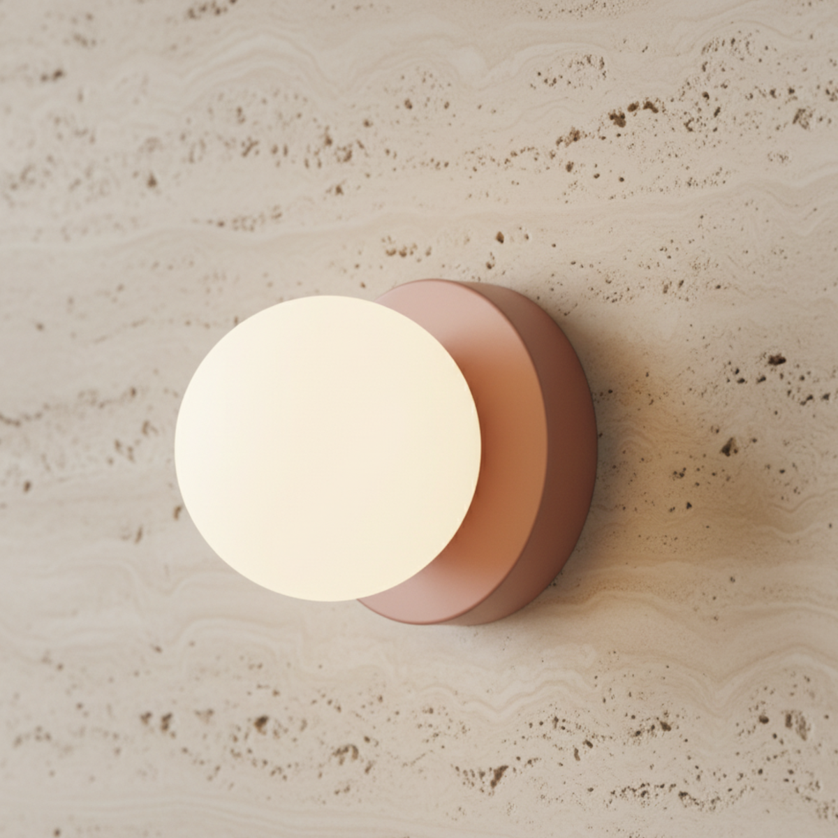 Wall & Ceiling Light Frosted Glass Globe Painted Iron
