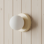Wall & Ceiling Light Frosted Glass Globe Painted Iron