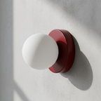 Wall & Ceiling Light Frosted Glass Globe Painted Iron
