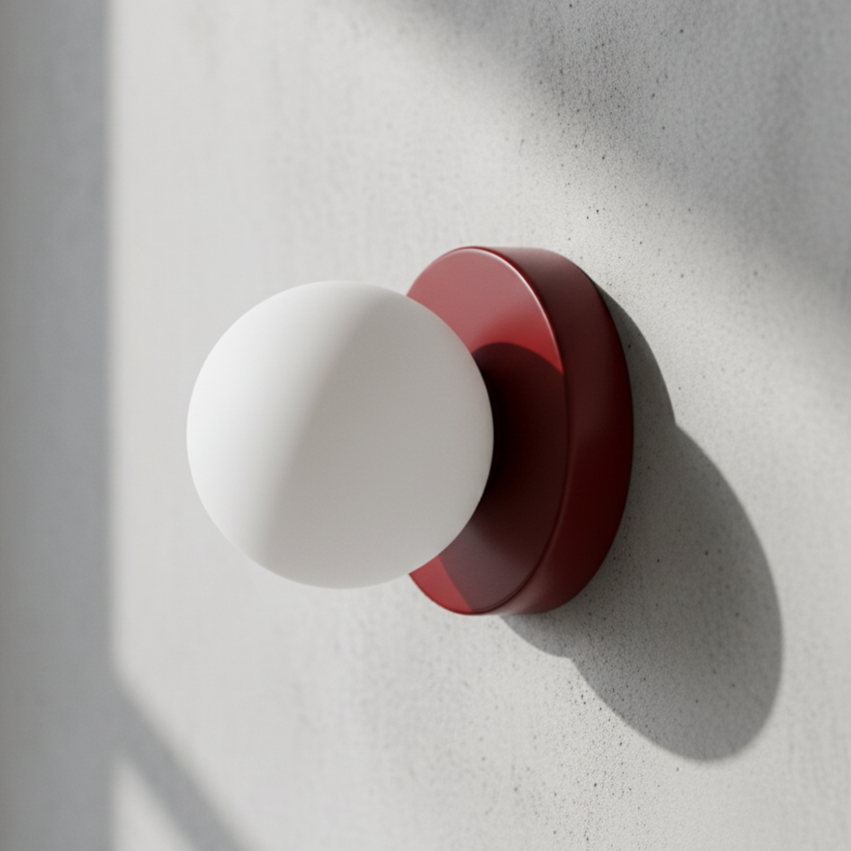 Wall & Ceiling Light Frosted Glass Globe Painted Iron