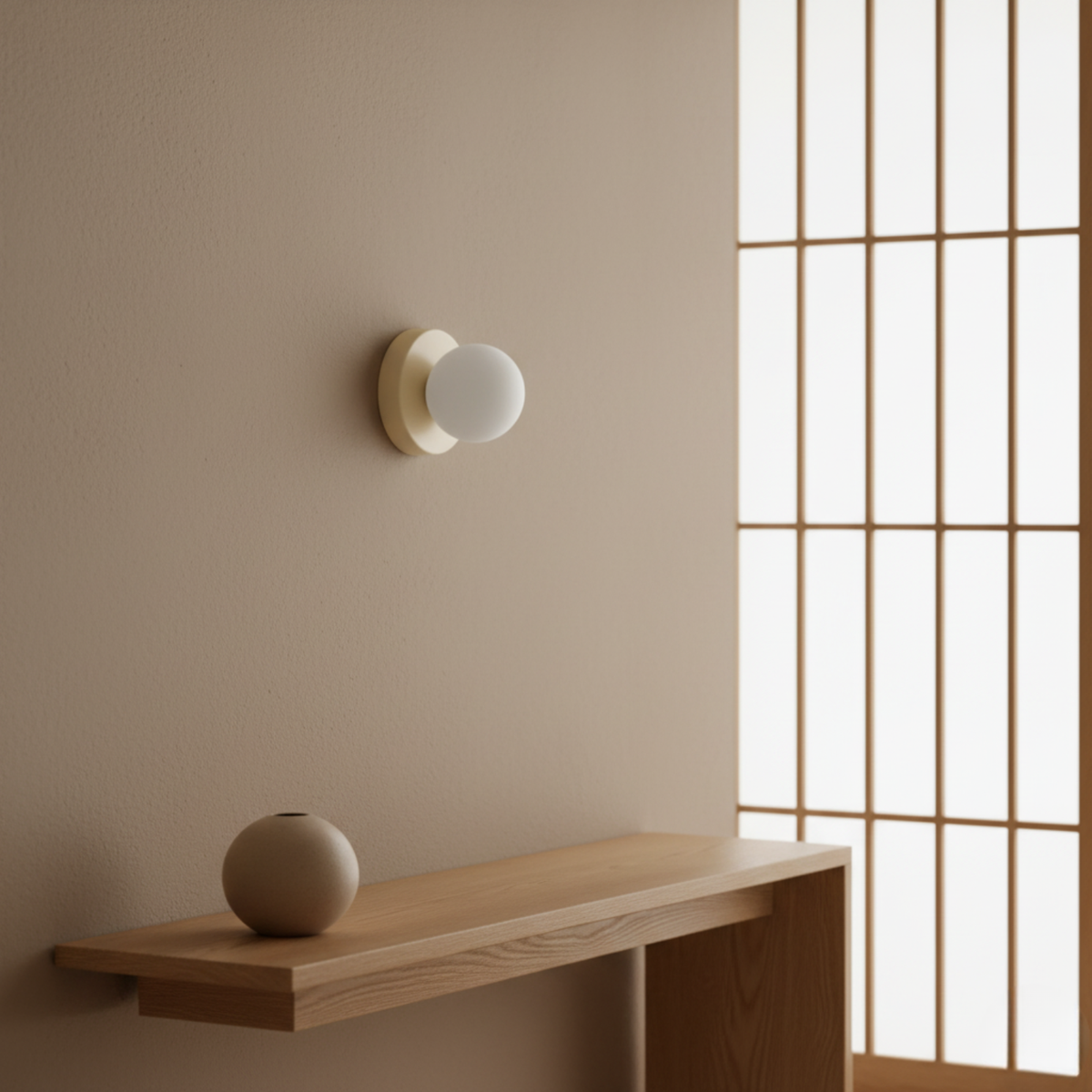 Wall & Ceiling Light Frosted Glass Globe Painted Iron