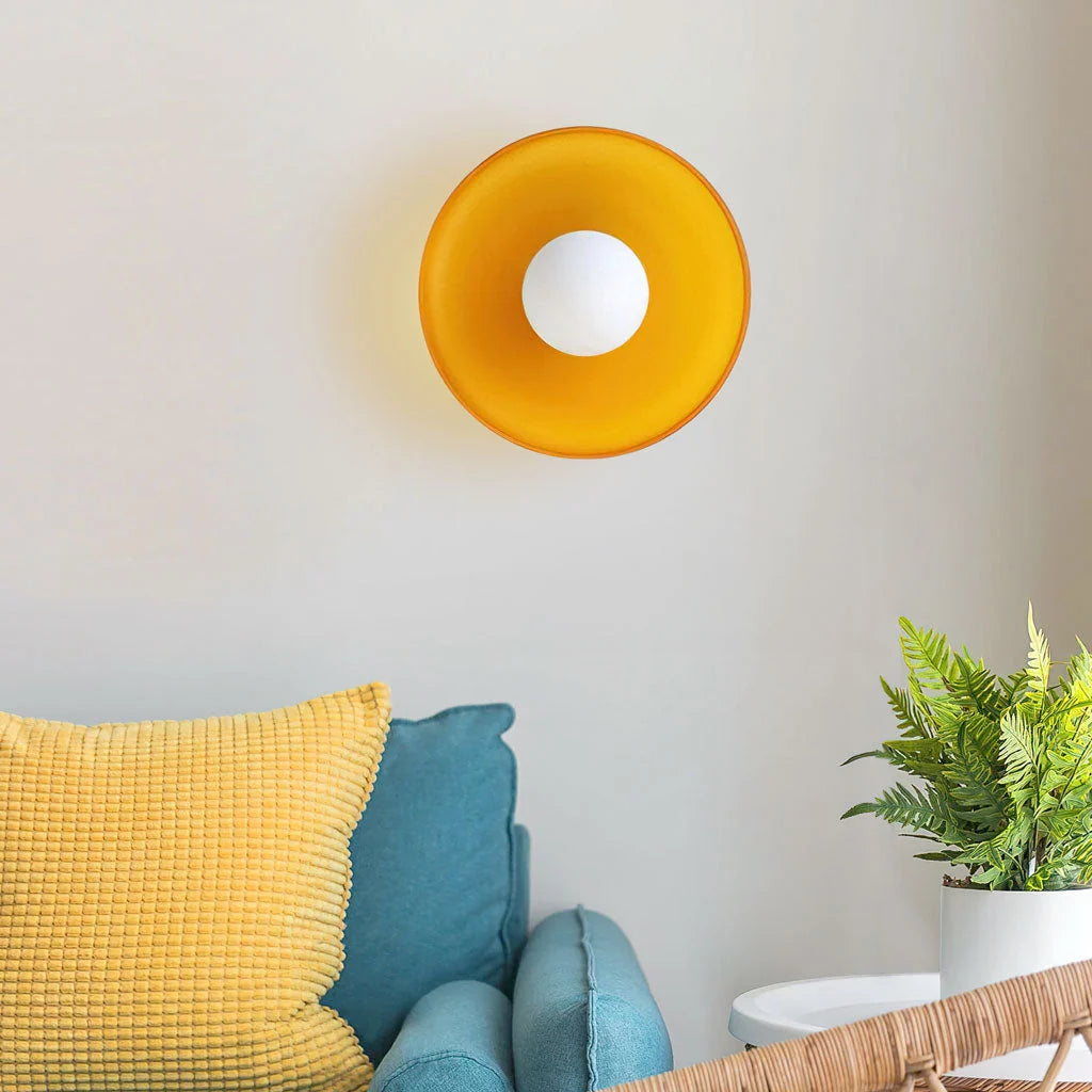 Wall & Ceiling Light Matte Glass Low-Profile