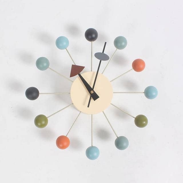 Wall Clock 3D Ball Design Silicone Finish Silent Quartz