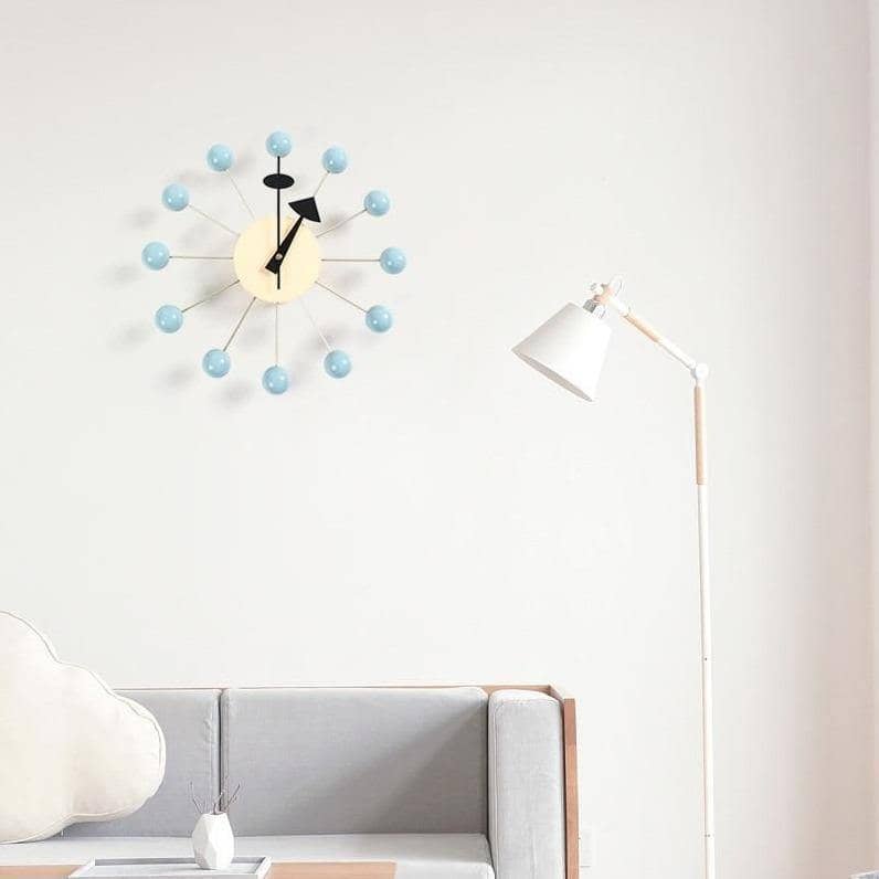 Wall Clock 3D Ball Design Silicone Finish Silent Quartz