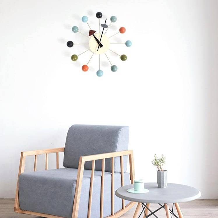Wall Clock 3D Ball Design Silicone Finish Silent Quartz