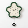 Wall Clock 3D Floral Design Silent Sweep