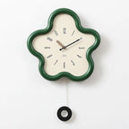 Wall Clock 3D Floral Design Silent Sweep