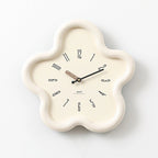 Wall Clock 3D Floral Design Silent Sweep