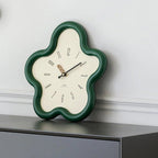Wall Clock 3D Floral Design Silent Sweep
