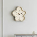 Wall Clock 3D Floral Design Silent Sweep