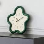 Wall Clock 3D Floral Silent Pendulum
