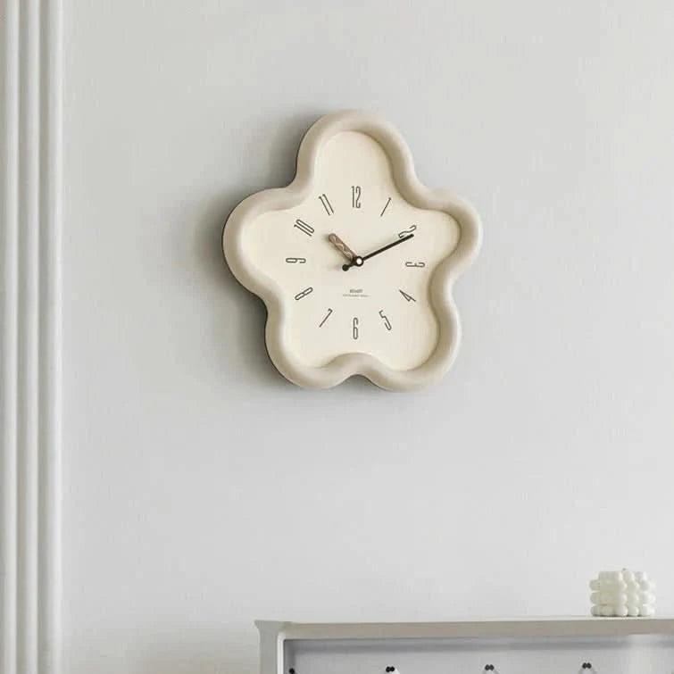 Wall Clock 3D Floral Silent Pendulum
