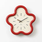 Wall Clock 3D Floral Silent Pendulum