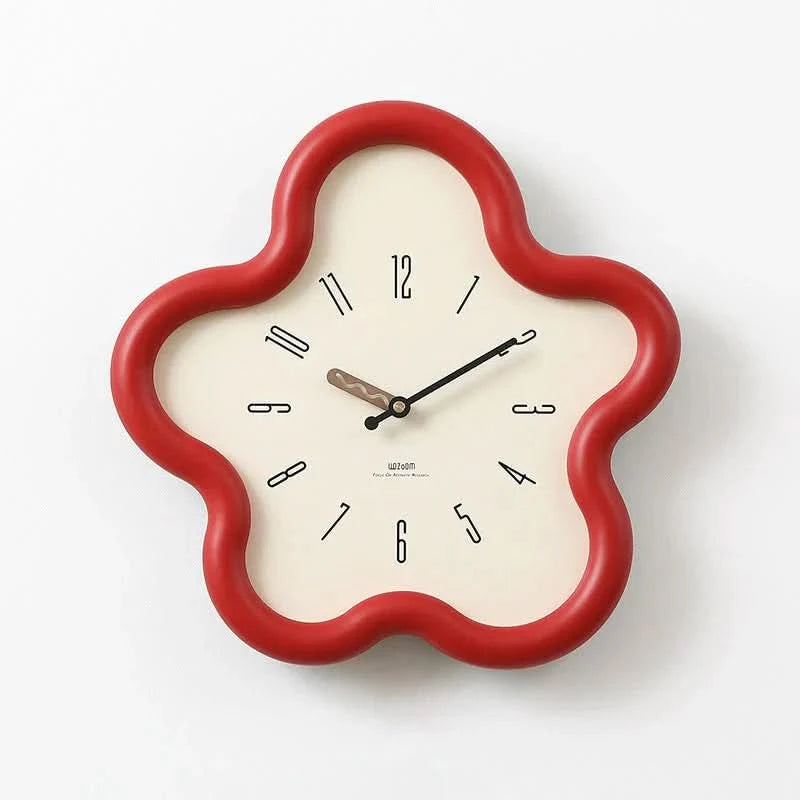 Wall Clock 3D Floral Silent Pendulum