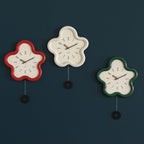 Wall Clock 3D Floral Silent Sweep Pendulum 39 cm