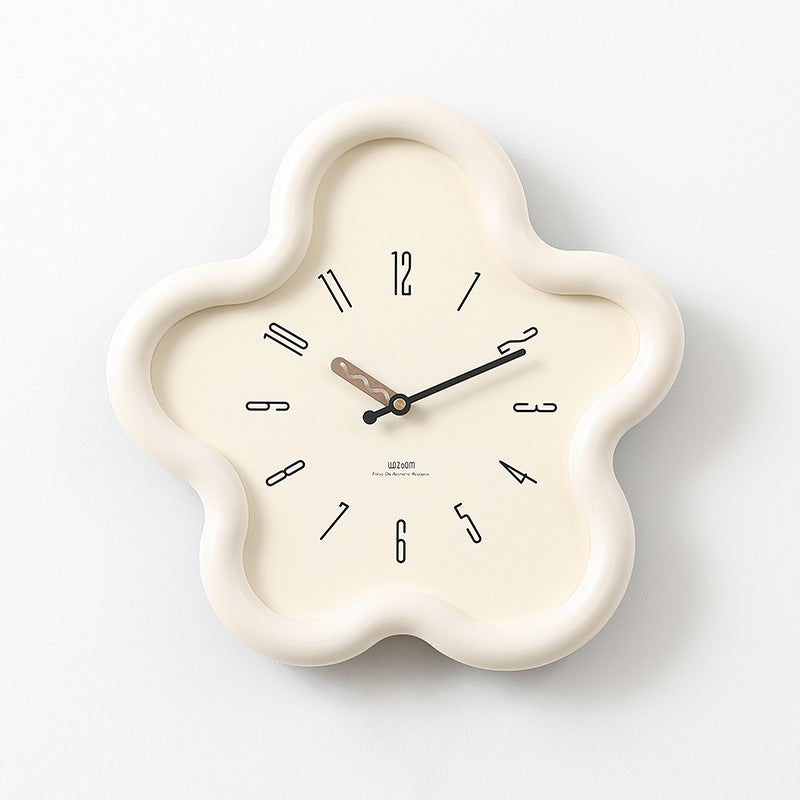 Wall Clock 3D Floral Silent Sweep Pendulum 39 cm