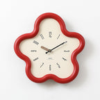 Wall Clock 3D Floral Silent Sweep Pendulum 39 cm