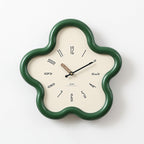 Wall Clock 3D Floral Silent Sweep Pendulum 39 cm