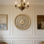 Wall Clock 3D Iron Frame Silent Non-Ticking