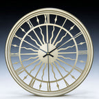 Wall Clock 3D Iron Frame Silent Non-Ticking