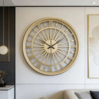 Wall Clock 3D Iron Frame Silent Non-Ticking