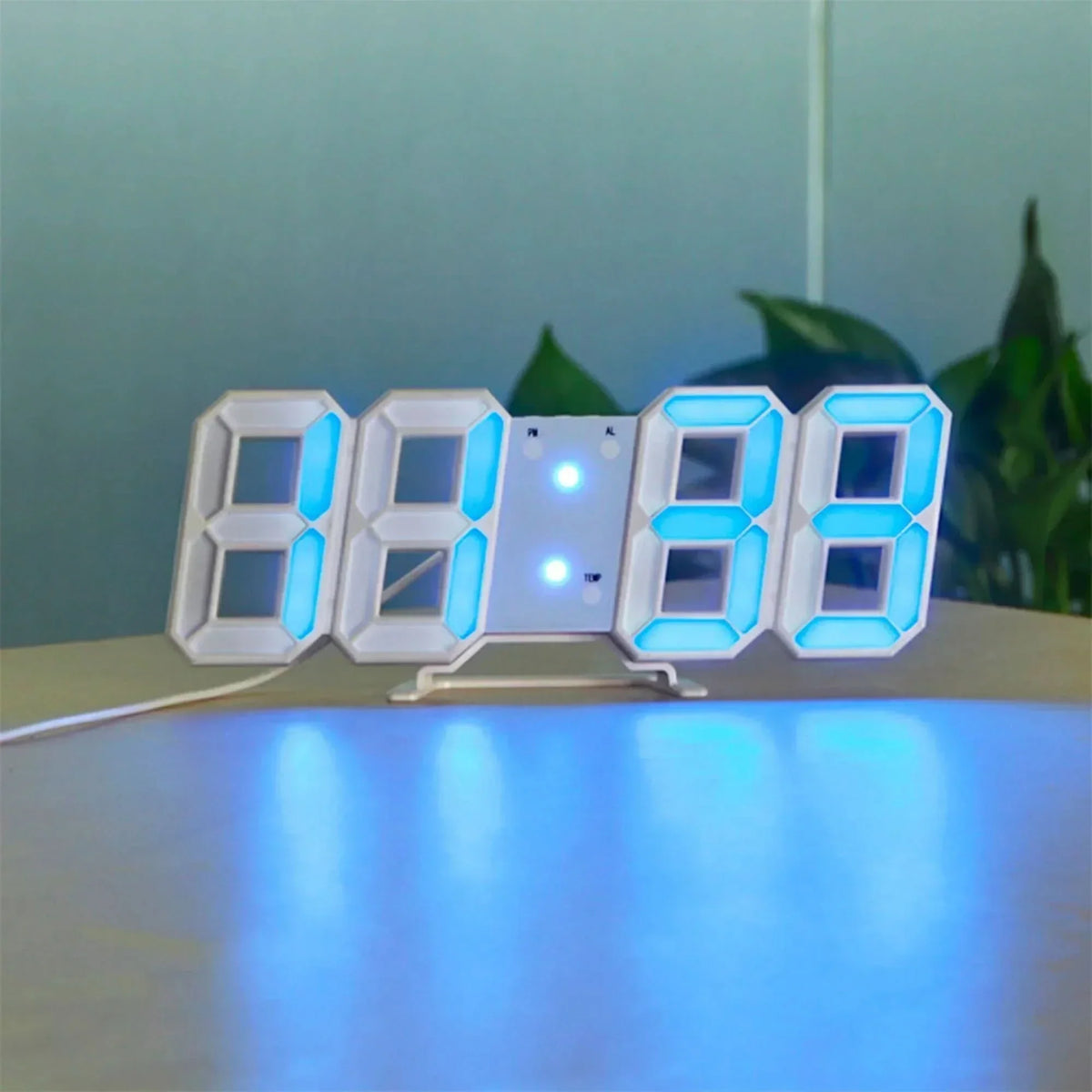 Wall Clock 3D LED Customizable Lighting USB Powered