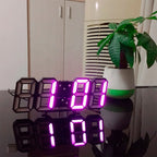 Wall Clock 3D LED Customizable Lighting USB Powered