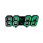 Wall Clock 3D LED Dimmable Night Mode USB Powered