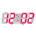 Wall Clock 3D LED Dimmable Night Mode USB Powered