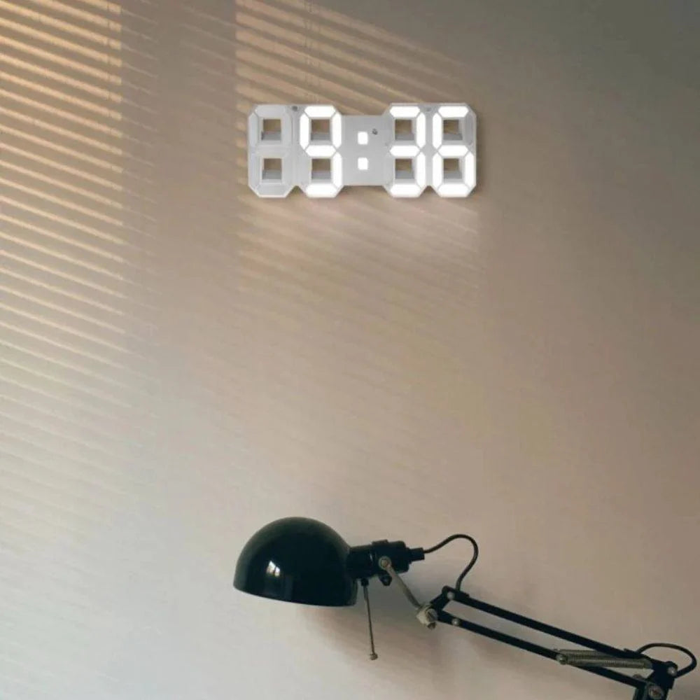 Wall Clock 3D LED Dimmable USB Powered