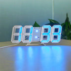 Wall Clock 3D LED Dimmable USB Powered