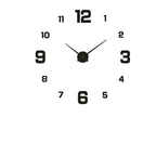 Wall Clock 3D Numbers Silent Movement Easy Installation