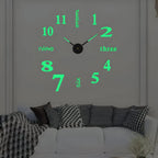 Wall Clock Adjustable Size Silent Quartz 3D Acrylic Self-Adhesive