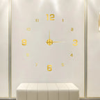 Wall Clock Adjustable Size Silent Quartz 3D Acrylic Self-Adhesive
