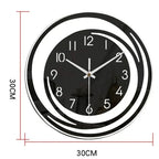 Wall Clock Black Acrylic Silent Movement