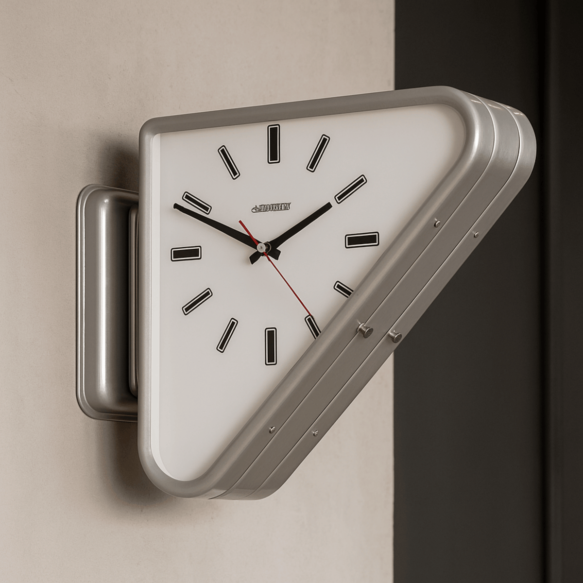 Wall Clock Dual-Sided Silent Metal Frame