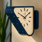 Wall Clock Dual-Sided Silent Metal Frame