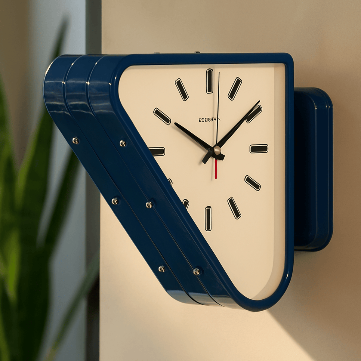 Wall Clock Dual-Sided Silent Metal Frame