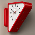 Wall Clock Dual-Sided Silent Movement Slanted Metal Frame
