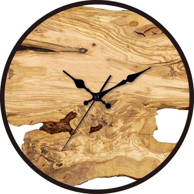 Wall Clock Epoxy Frame Wood Core Silent Movement