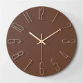 Wall Clock Frameless 3D Numerals Silent Quartz Movement