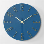 Wall Clock Frameless 3D Numerals Silent Quartz Movement