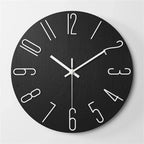 Wall Clock Frameless 3D Numerals Silent Quartz Movement