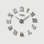 Wall Clock Geometric Mirror Finish & 3D Acrylic