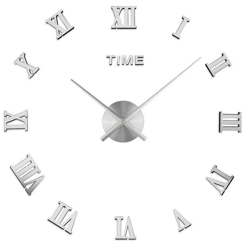 Wall Clock Geometric Mirror Finish & 3D Acrylic