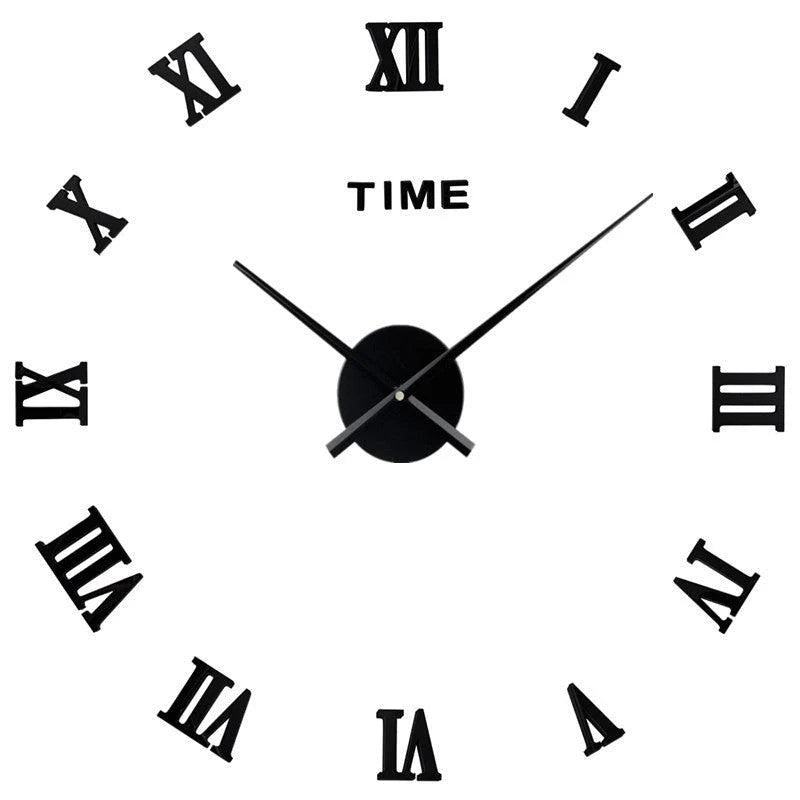 Wall Clock Geometric Mirror Finish & 3D Acrylic