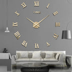 Wall Clock Geometric Mirror Finish & 3D Acrylic