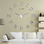Wall Clock Geometric Mirror Finish & 3D Acrylic